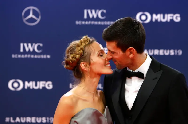 ▲喬科維奇（Novak Djokovic）與愛妻Jelena的愛情故事始於高中，愛妻一直是喬帥最大的支持者。（圖／達志影像／美聯社）