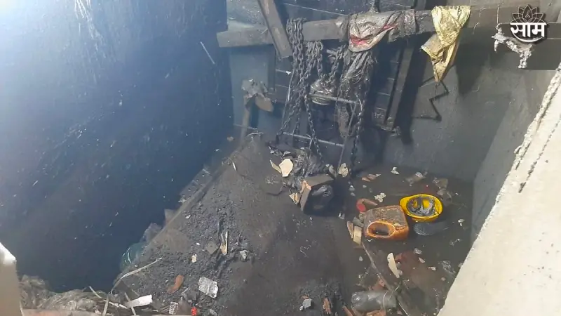 ▲印度塔那市（Thane）一起電梯纜繩斷裂造成的工安意外，造成搭電梯的七名工人皆傷重不治。（圖／翻攝自印媒SAMMTV）
