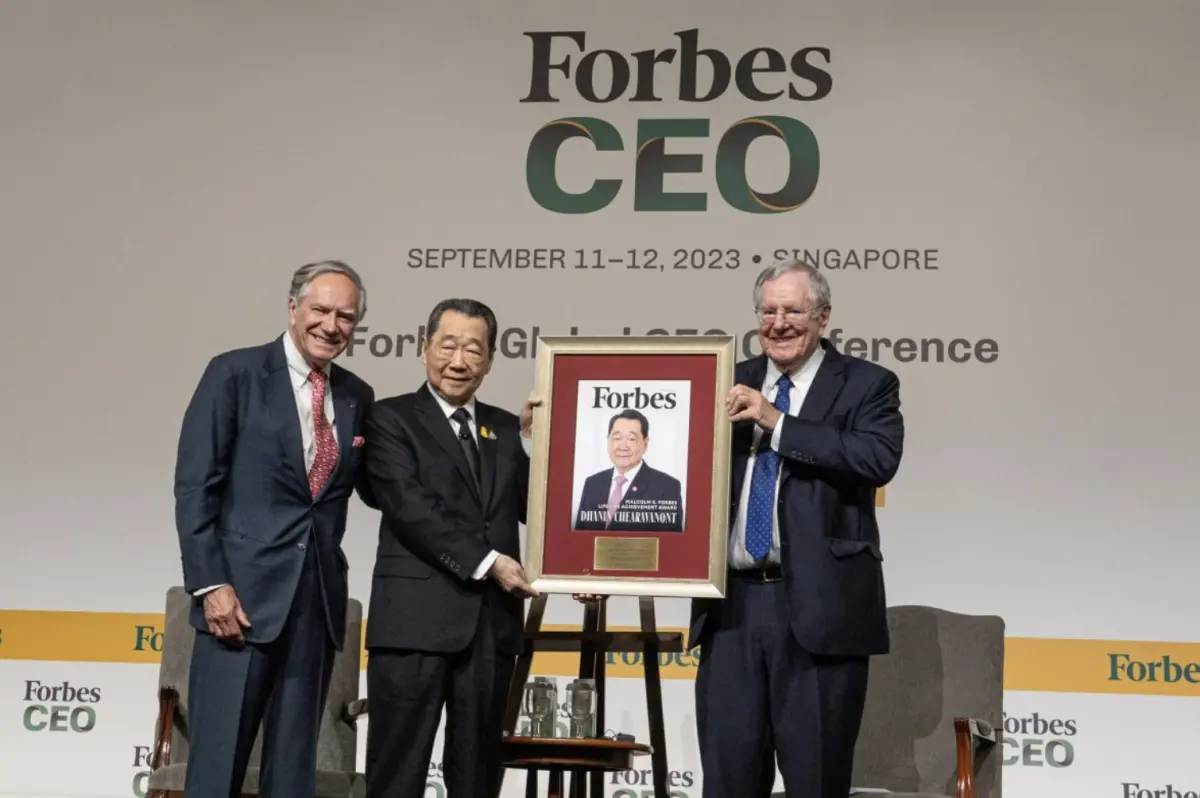 ▲泰國正大集團資深董事長謝國民被授予富比士終身成就獎。（圖／翻攝自富比士官網）