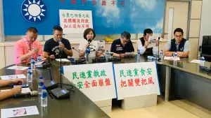 ▲國民黨台中市議會黨團主張，若有業者使用該批「壞蛋」，衛生單位應立即查緝。（圖／記者顏幸如攝，2023.09.13）