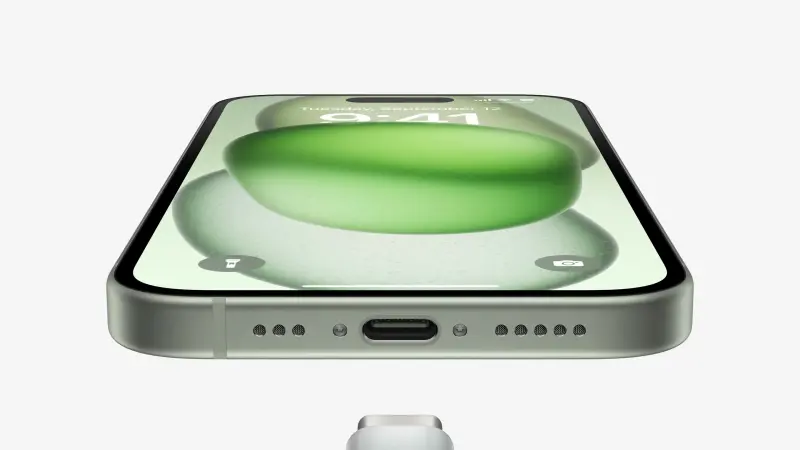▲蘋果全新的iPhone 15系列問世，最受矚目的改變就是充電口全面改為USB-C。（圖／翻攝官網）