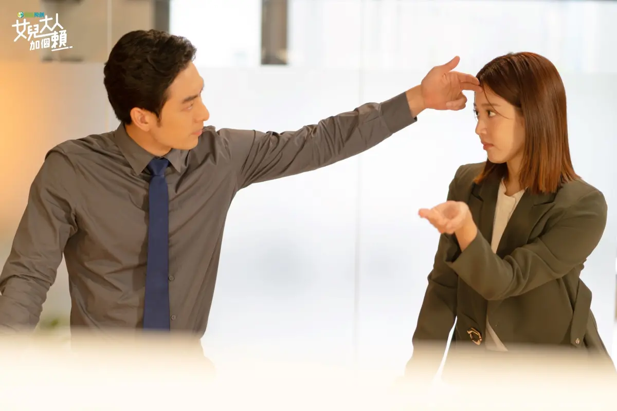 ▲黃薇渟（右）奪管麟銀幕初吻，克服「怎麼跟這個討厭鬼接吻」的心理障礙。（圖／衛視原創提供）