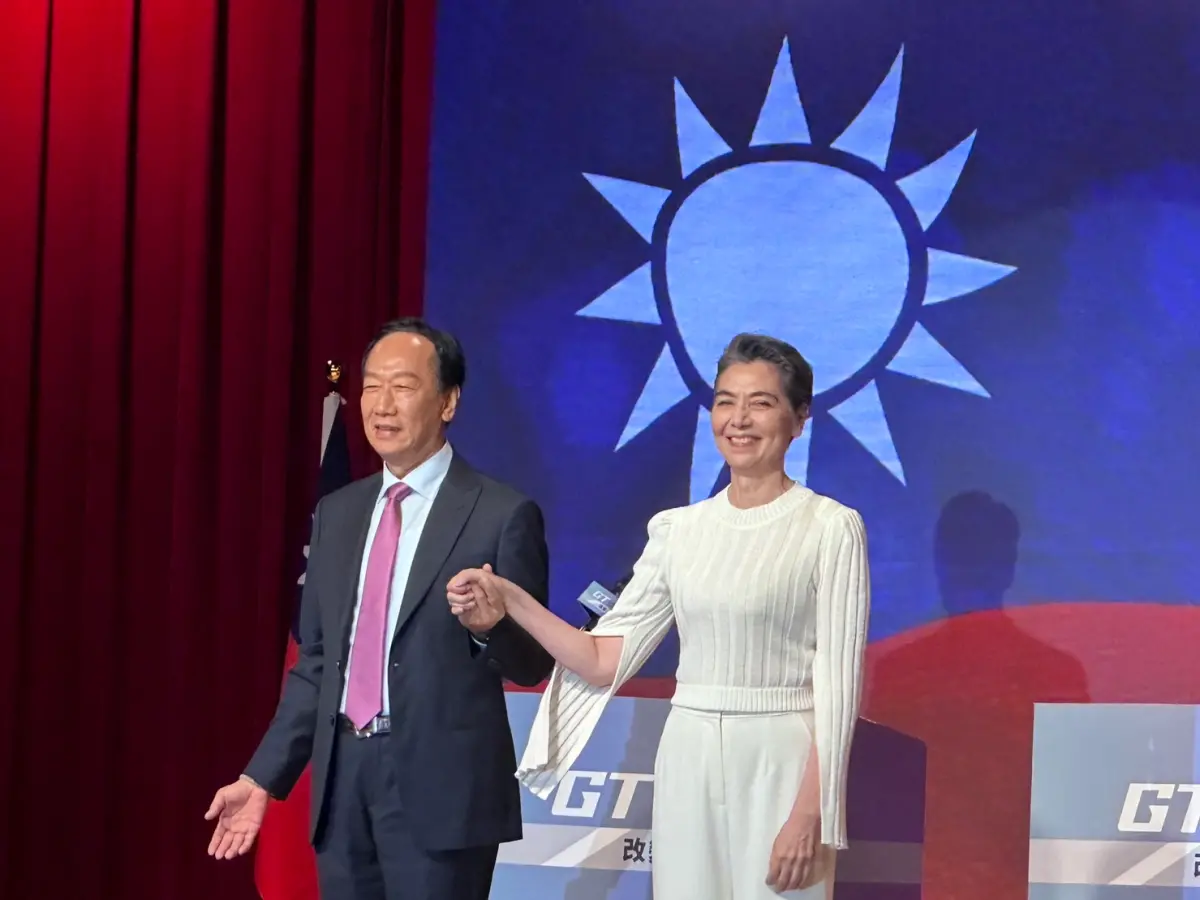 ▲賴佩霞今當面呼籲郭台銘「去跟競爭對手喝咖啡」，還調侃郭明明善良、聰明、能幹，怎麼把自己民調弄這麼低？（圖／記者翁子竣攝，2023.09.14）