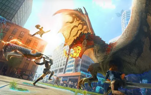 ▲以經典遊戲系列《魔物獵人》為題材的《Monster Hunter Now》，需要在現實生活透過走路發現魔物、採集素材。（圖／Capcom提供）