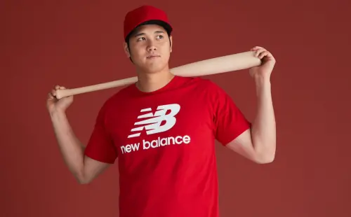 ▲美國知名運動品牌「New Balance」與大谷翔平簽約，大谷翔平成為NB年度代言人。（圖取自X@Marino_Pepen）