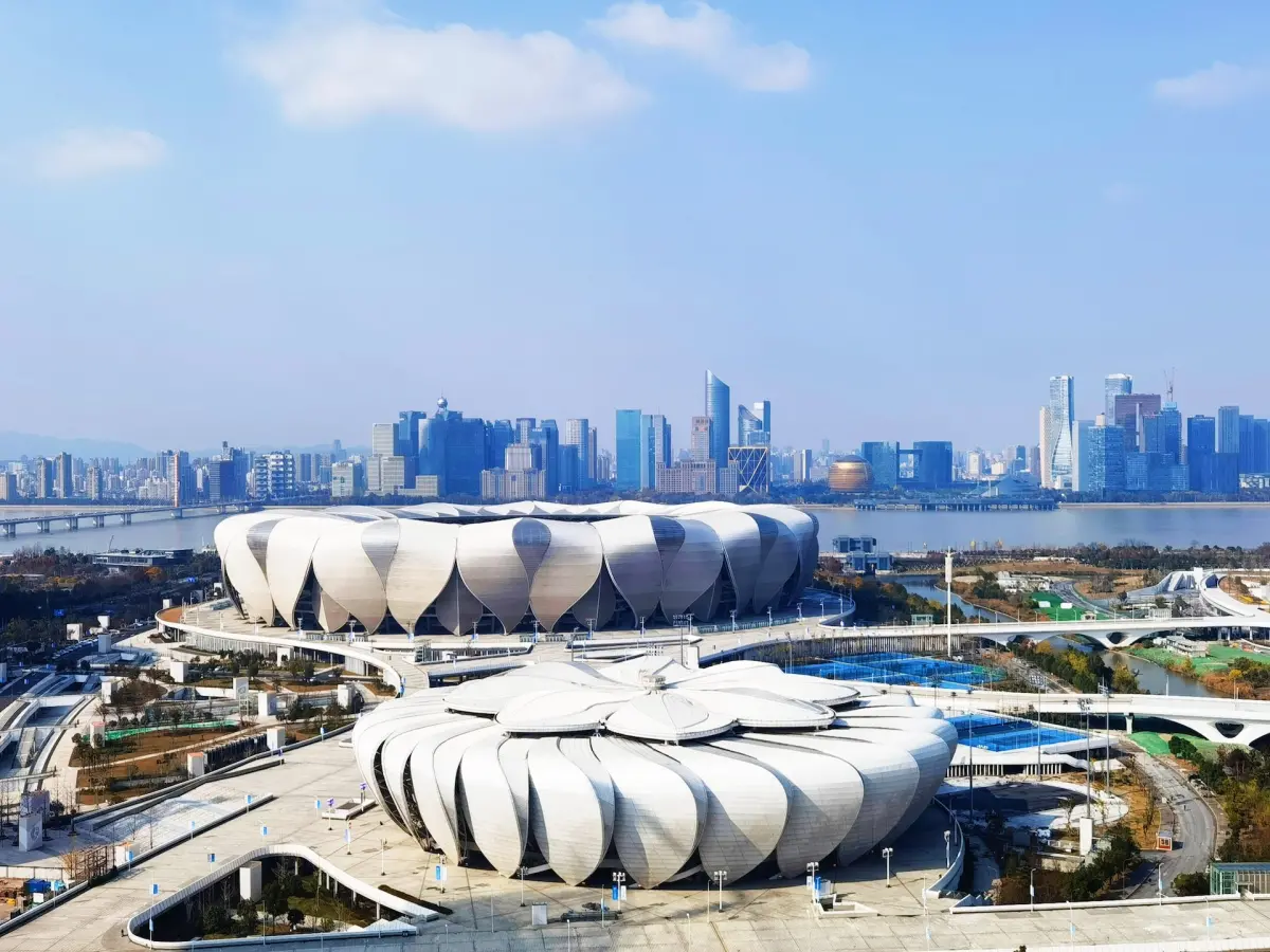 ▲主打智能、綠能！杭州亞運主場館大小蓮花館超級壯觀。（圖／杭州亞運官方圖片）