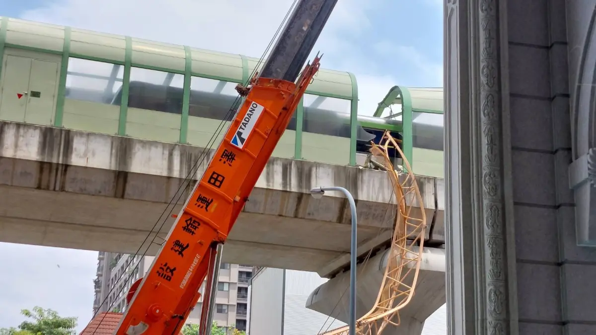 ▲興富發文心愛悅建案5月發生吊臂掉落中捷軌道意外，造成1死14傷重大工安事故。（圖／資料畫面，2023.09.18）