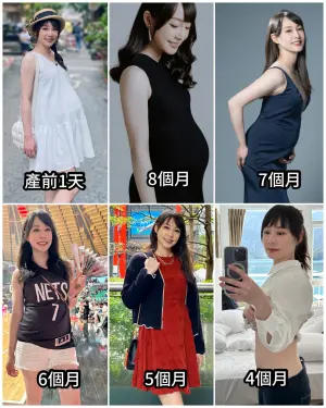 吳宇舒 ▲吳宇舒自製產後身材變化表,證明懷孕期間還是有變胖。(圖/翻攝自吳宇舒臉書)