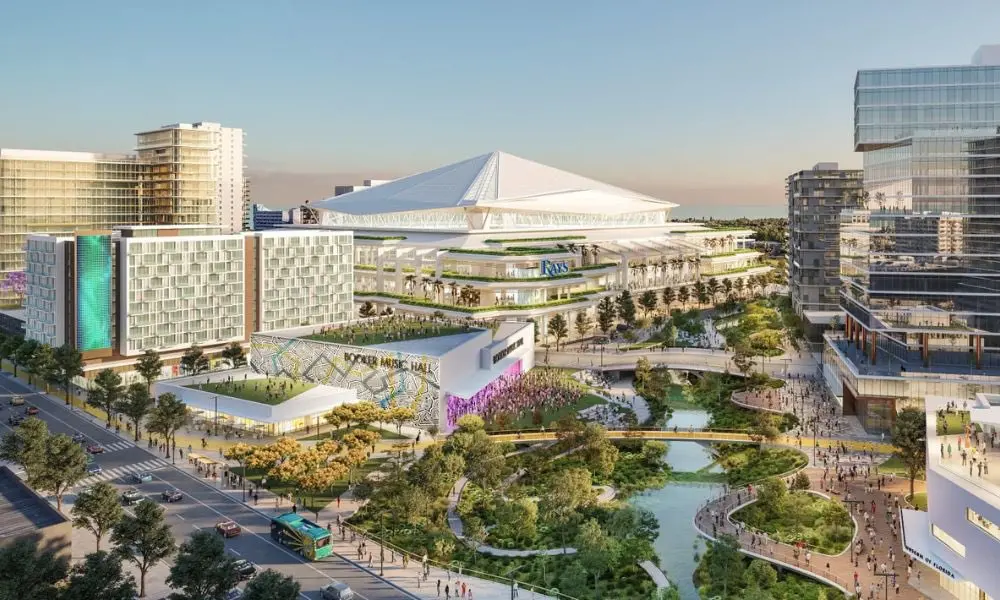 ▲坦帕灣光芒與政府達成協議，將於現有主場原址重建一座要價384億台幣的新球場。（圖取自推特@TalkinBaseball_）