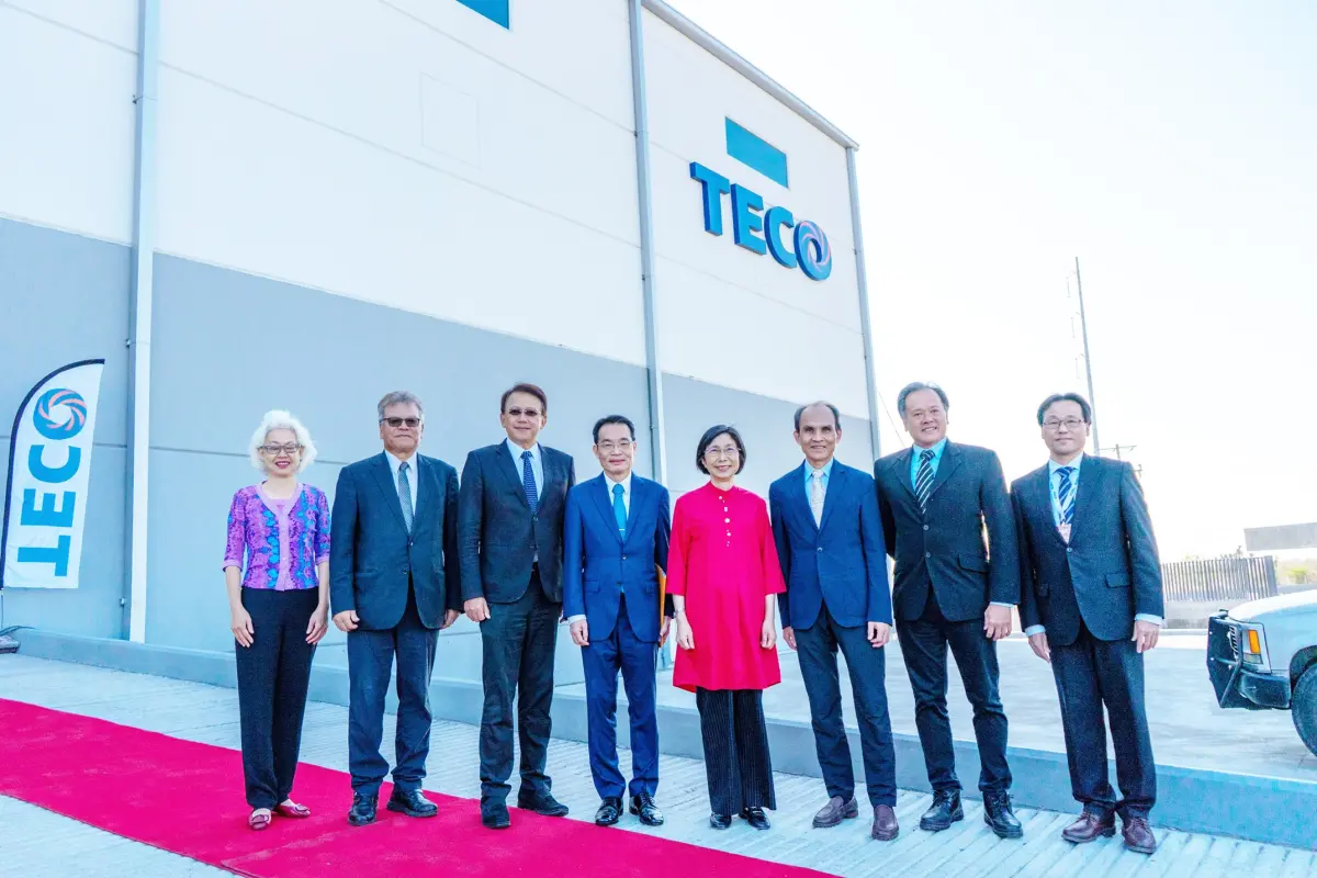 ▲東元在墨西哥新萊昂州Cienega de Flores市的高效率低壓馬達廠落成啟用，董事長邱純枝表示形成「在地銷售網路」及「區域生產工廠」之產銷模式。（圖／東元提供） 