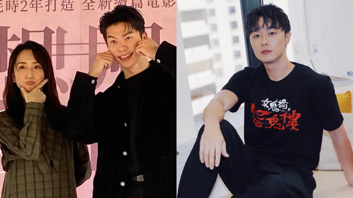 ▲施柏宇（右圖）出席《女鬼橋2：怨鬼樓》記者會，透露曾遇「嬰兒爬鐵皮屋」撞鬼經驗。他曝私下與許光漢（左圖右）、柯佳嬿（左圖左）也熱議韓版《想見你》。（圖／記者黃雅琪攝影、樂到家國際）