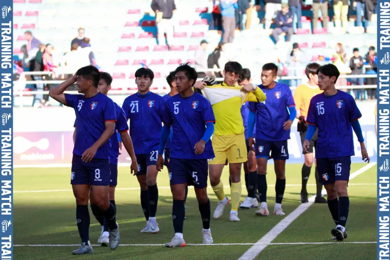 ▲亞運中華男足代表隊首戰0：2不敵北韓。（足協提供）