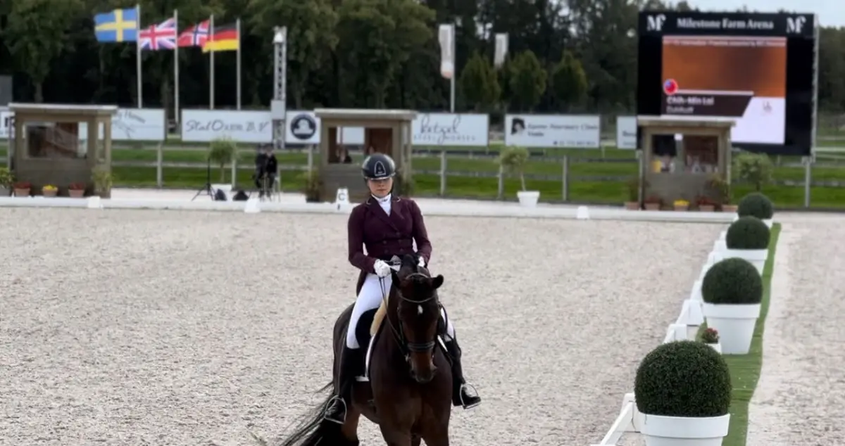 ▲亞運中華馬術代表隊新秀賴芷旻，首次跟著前輩腳步踏上亞運殿堂，期盼能一舉拿下好成績。（圖取自中華馬術協會臉書粉專）