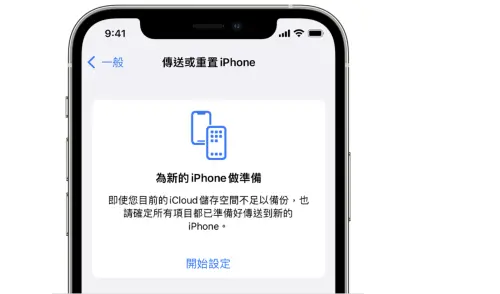 ▲用戶可以到舊iPhone內的「移轉iPhone」進行備份設定。（圖／翻攝官網）