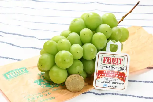 ▲愛買開賣的日本麝香葡萄，果實碩大近50元硬幣。（圖／愛買量販提供）