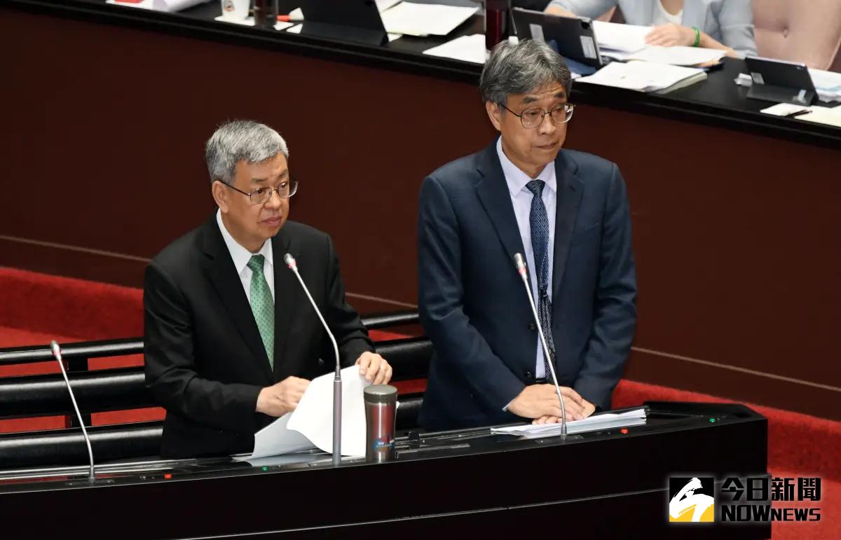 ▲行政院長陳建仁（左）、農業部代理部長陳駿季（右）。（圖／記者林調遜攝，2023.09.22）