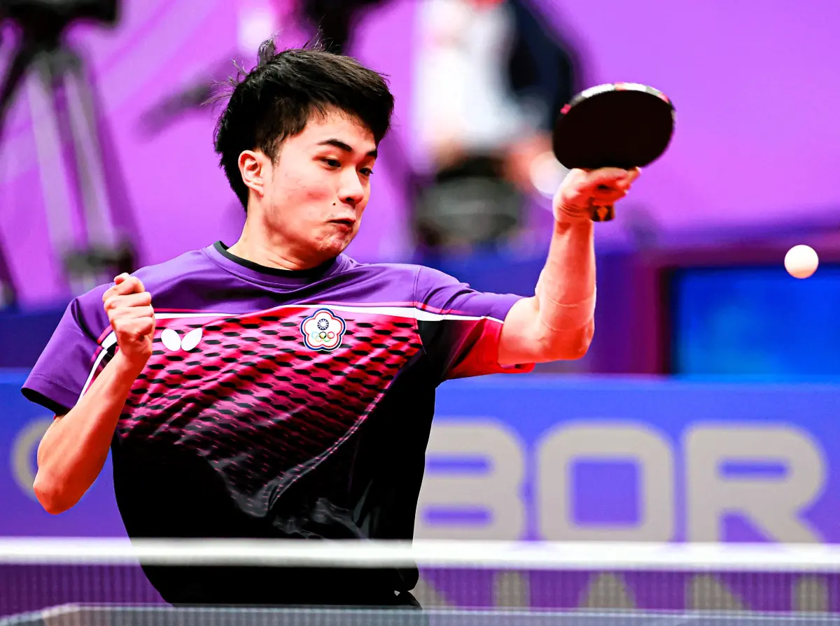 ▲林昀儒在2023年WTT桌球年終賽首輪就鎩羽而歸，無緣晉級。（圖／資料照，特派記者葉政勳攝）
