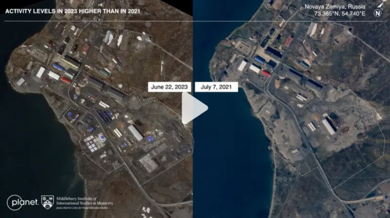 ▲美國有線電視新聞網（CNN）從獨家取得的衛星影像發現，美中俄3大核子強權，近年都在核試驗場建造新設施並挖掘新坑道。（圖／翻攝自CNN）