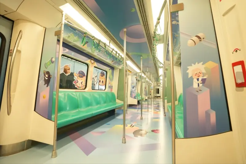 ▲結合高雄捷運與輕軌科學彩繪，台灣科普環島列車即將於10月30日發車。（圖／國科會提供）