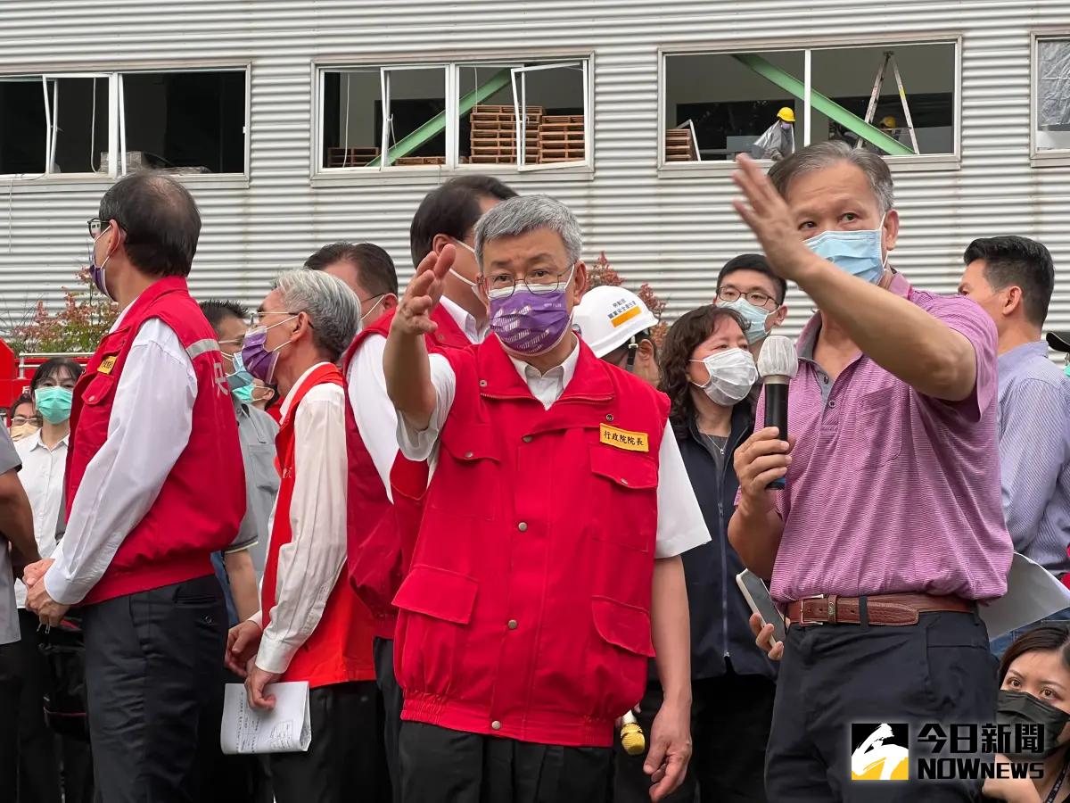 ▲行政院長陳建仁指出，前往屏東大或現場慰勞消防員。（圖／記者陳建彰攝，2023.09.23）  
