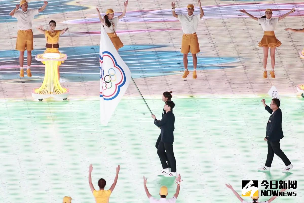 ▲杭州亞運開幕式今日進行，中華代表團出場。（圖／特派記者葉政勳攝）