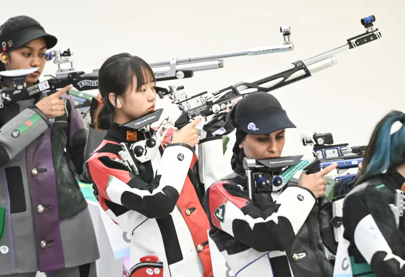 ▲中華隊10公尺空氣步槍陳淇進入杭州亞運決賽。（圖／中華奧會提供）