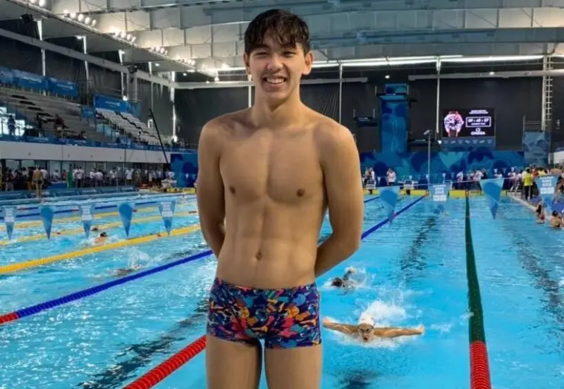 ▲台灣游泳好手莊沐倫在雅韻50公尺仰式預賽，游出25秒57的佳績，以分組第2的名次、總排第7闖進決賽。（圖／游泳協會提供）