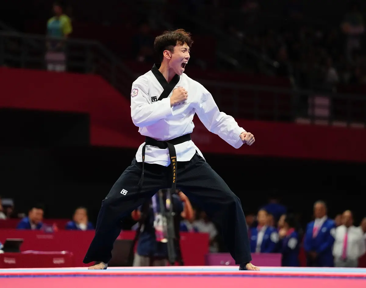 ▲馬允中銀恨！不敵韓國勁敵姜完珍，無緣中華亞運代表團第100金。（圖／中華奧會提供）