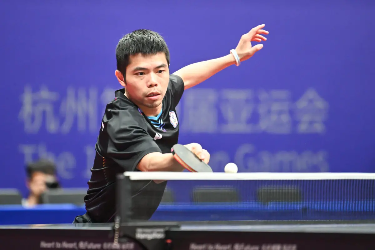 ▲老將莊智淵在男團對香港一戰扛第一點，也幫助中華隊拿下開門紅，林昀儒坦言有前者坐鎮很安心。（圖／中華奧會提供）