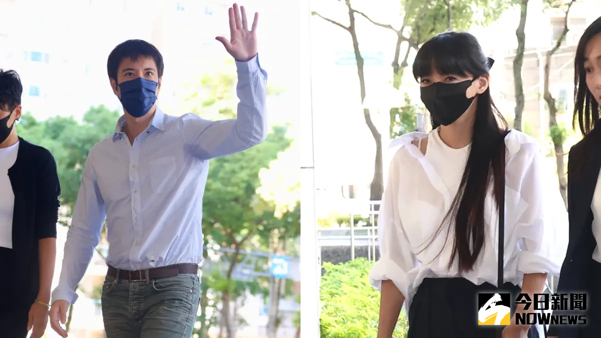 ▲王力宏（左圖）面帶笑容現身台北地院開庭，正面迎戰前妻李靚蕾。（圖／記者陳明中攝影） 