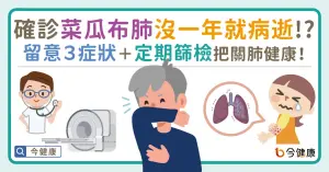 確診菜瓜布肺不到一年就病逝！？留意三症狀＋定期篩檢把關肺健康！
