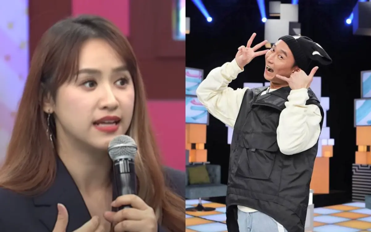 ▲吳姍儒（左）曾和浩子搭檔主持外商活動，對方只會接2個單字，讓她哭笑不得。（圖／翻攝自《小明星大跟班》YT）