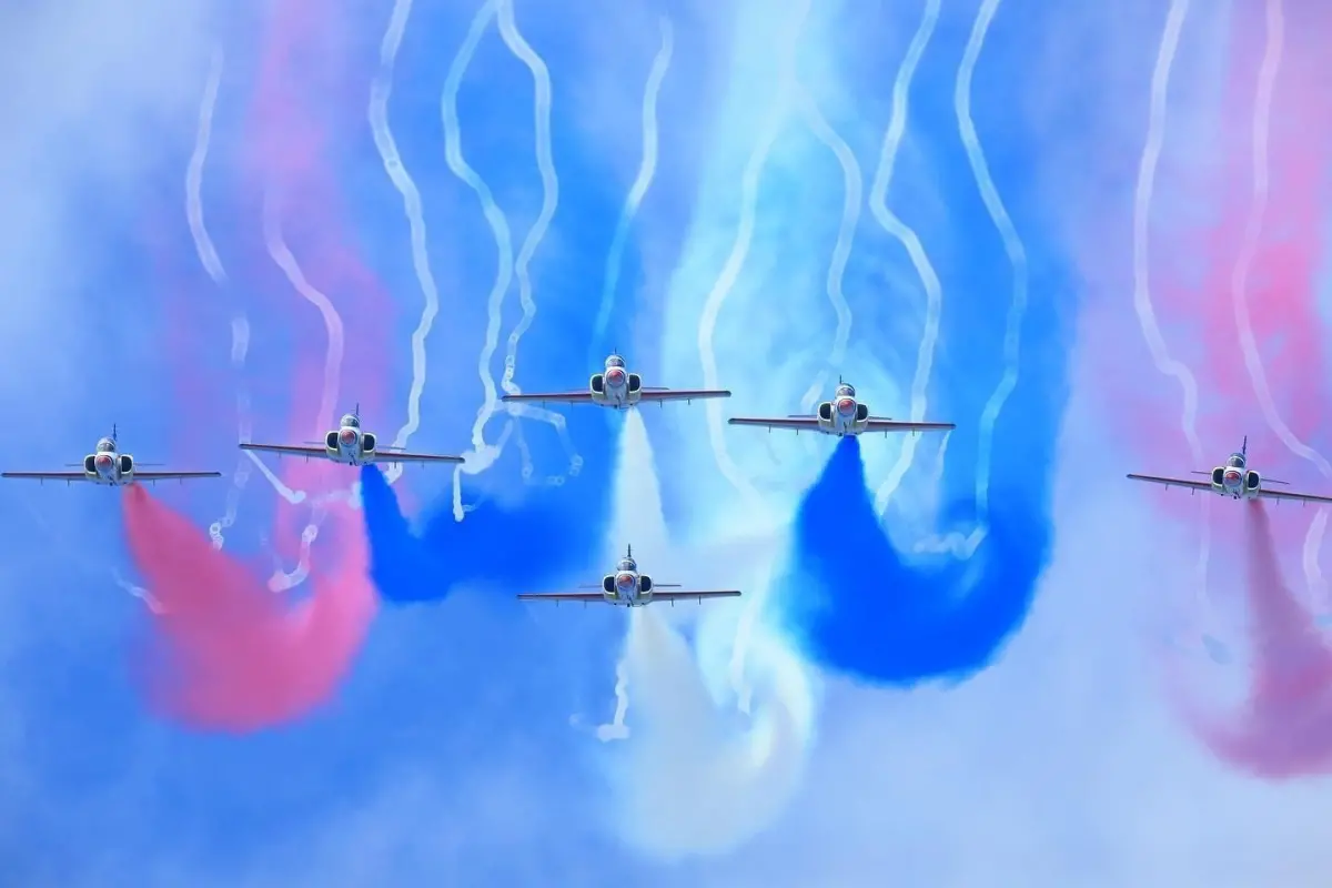 ▲AT-3雷虎教練機衝場。（圖／國慶籌備會提供）