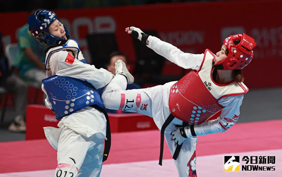 ▲▲台灣女子57公斤級選手「國民女友」羅嘉翎獲亞運銀牌。（圖／特派記者葉政勳攝）