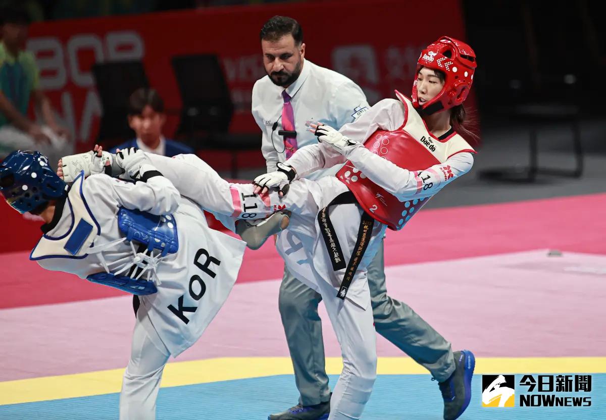 ▲台灣跆拳道好手林唯均表現相當優異，獲得女子53公斤級銀牌。（圖／特派記者葉政勳攝）