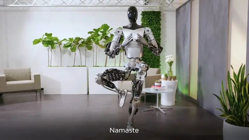 ▲特斯拉機器人「Optimus」在最新介紹影片中,不僅能夠將積木正確分類,還可以做瑜伽,和兩年前相比有長足的進步。(圖/翻攝自Tesla Optimus的最新影片)
