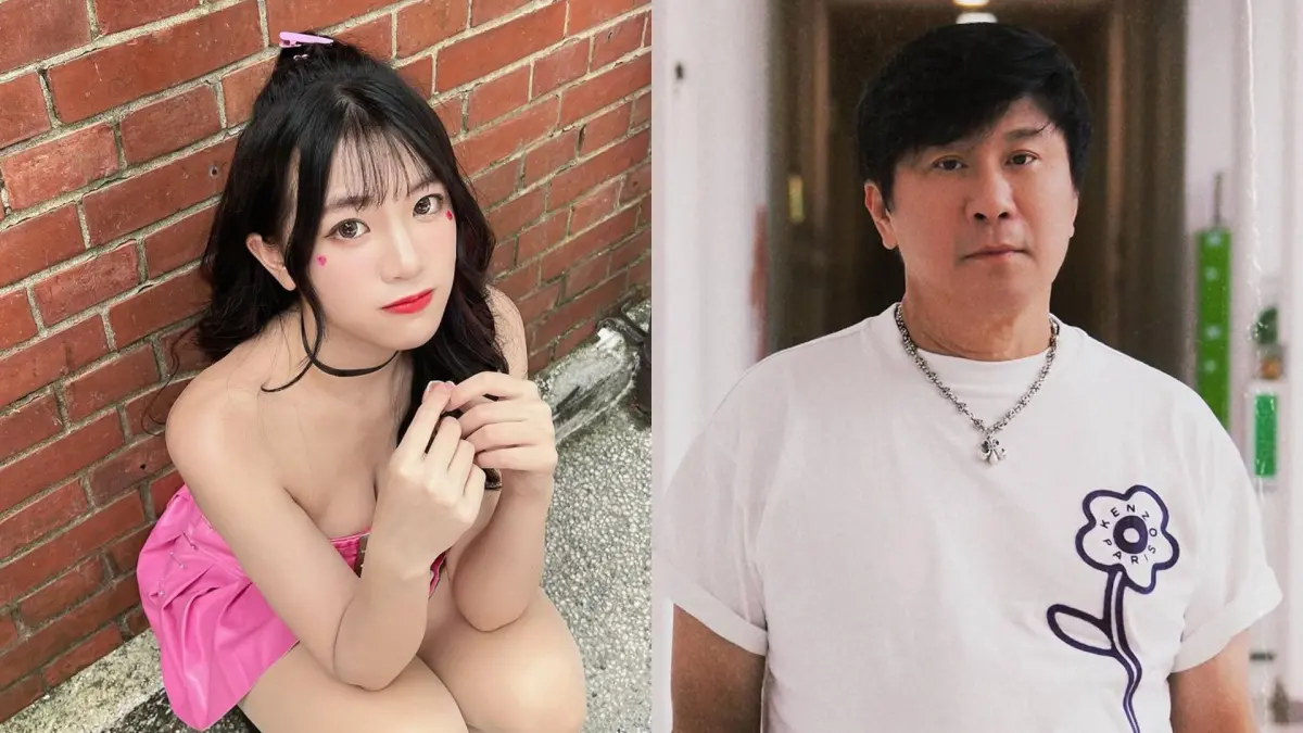 ▲啦啦隊女神熊霓（左）與胡瓜傳出曖昧情，她招認喜歡熟男，但年紀最多只能差10歲。（圖／胡瓜、熊霓IG）