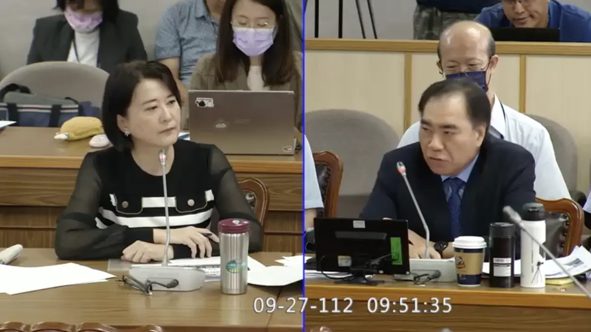 ▲國民黨立委王鴻薇質詢內政部次長吳容輝（圖／翻攝立法院直播）