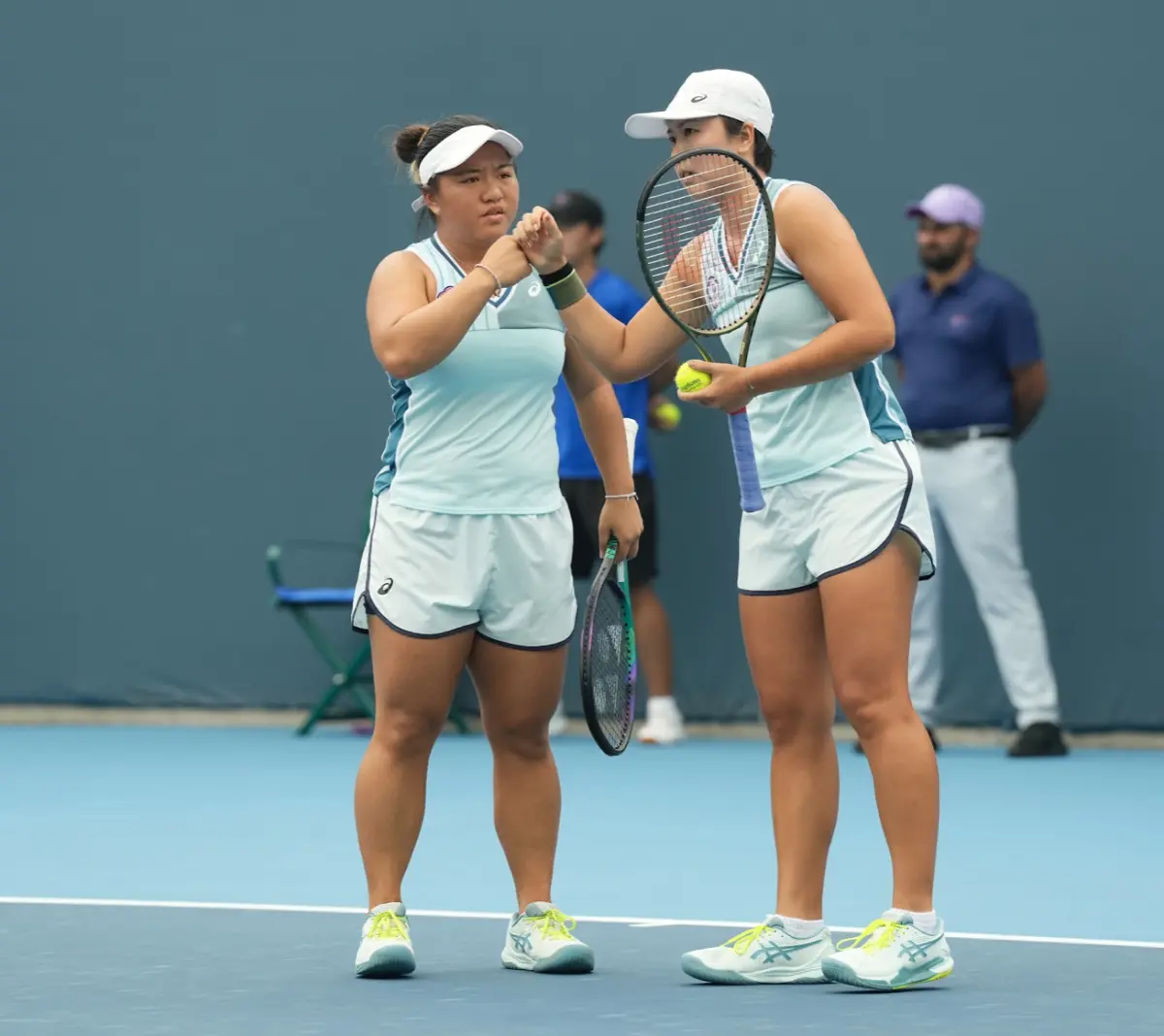 ▲杭州亞運梁恩碩（左）與李亞軒（右）闖入網球女雙金牌戰。（圖／中華奧會提供）