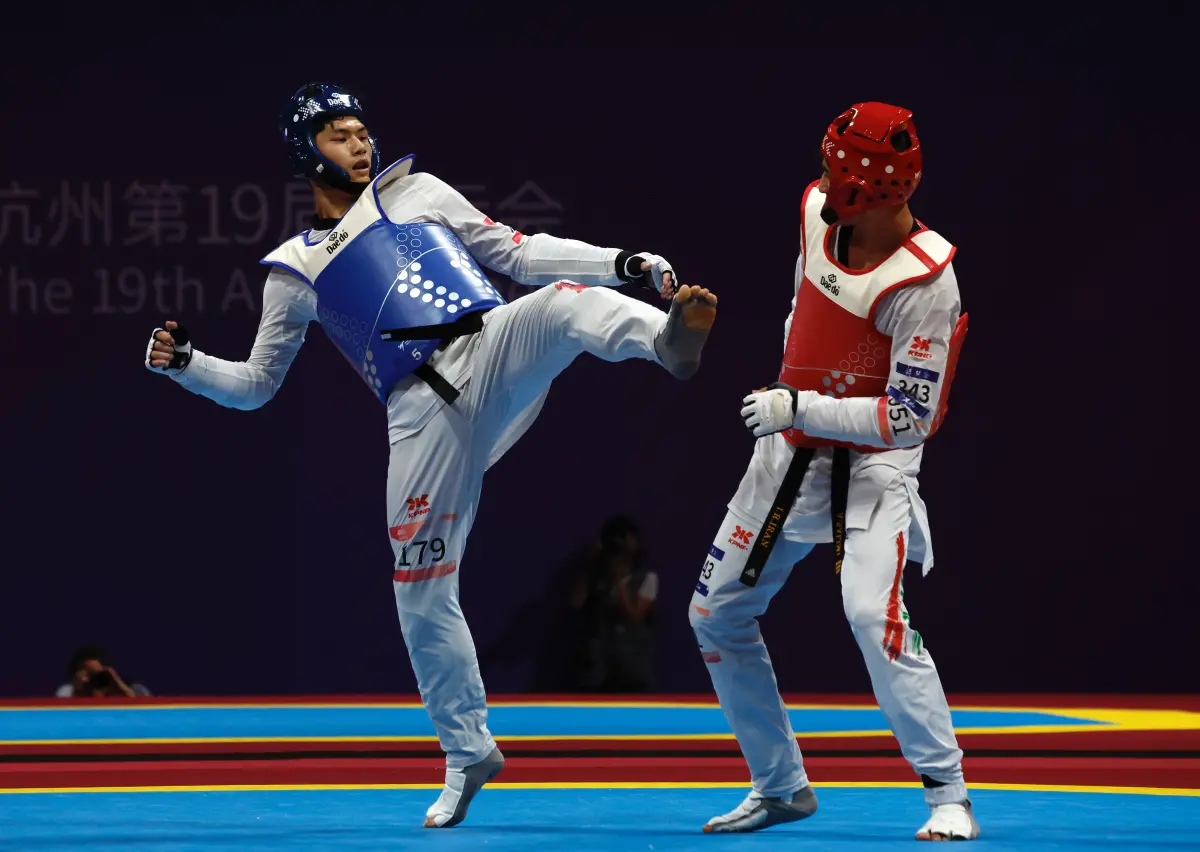 ▲杭州亞運跆拳道大黑馬李孟恩拿下銅牌。圖／奧會提供