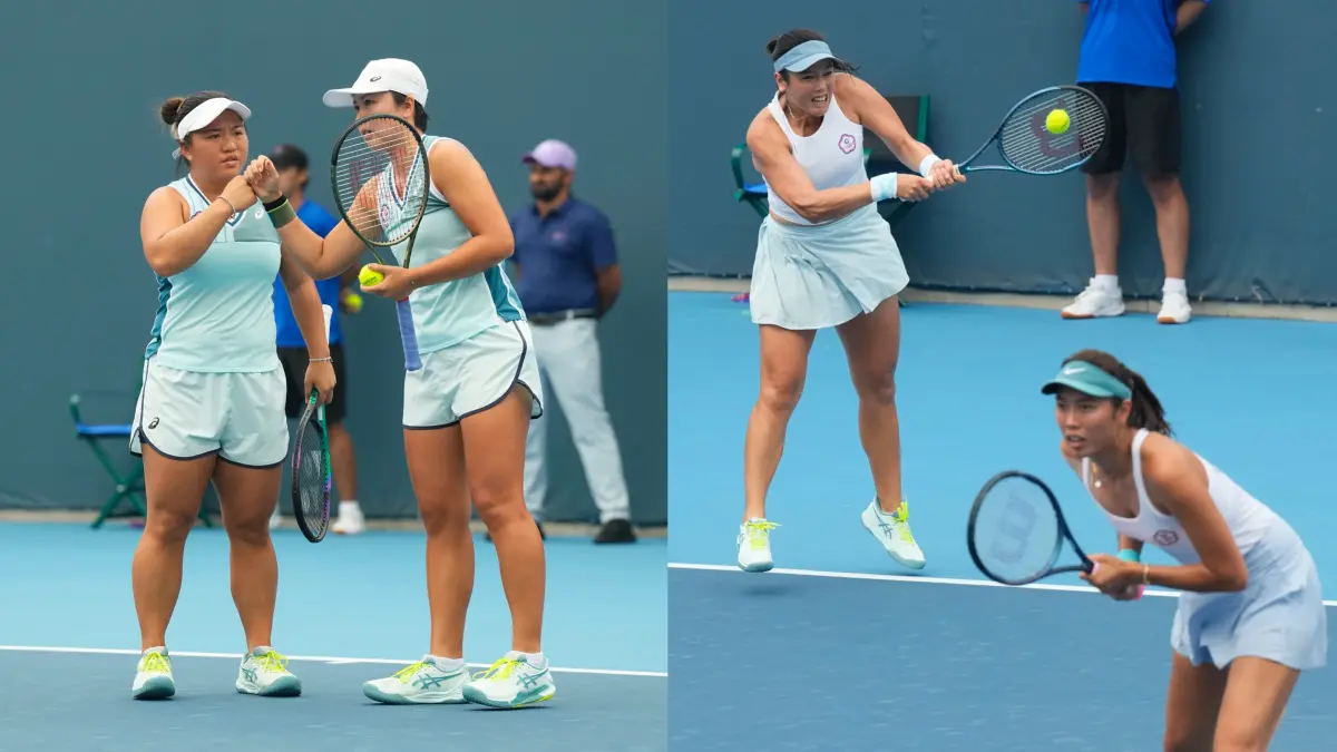 ▲杭州亞運30日網球女子雙打將上演「中華內戰」，由梁恩碩/李亞軒對決「詹家姊妹」詹詠然/詹皓晴，確定金包銀。（圖/中華奧會提供）