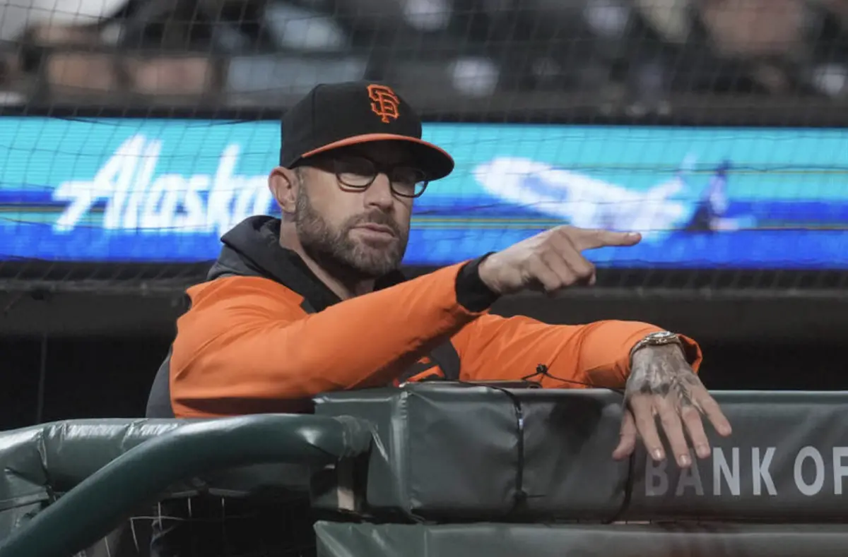 ▲舊金山巨人連2年無緣季後賽，宣布開除主帥Gabe Kapler。（圖／取自美聯社）