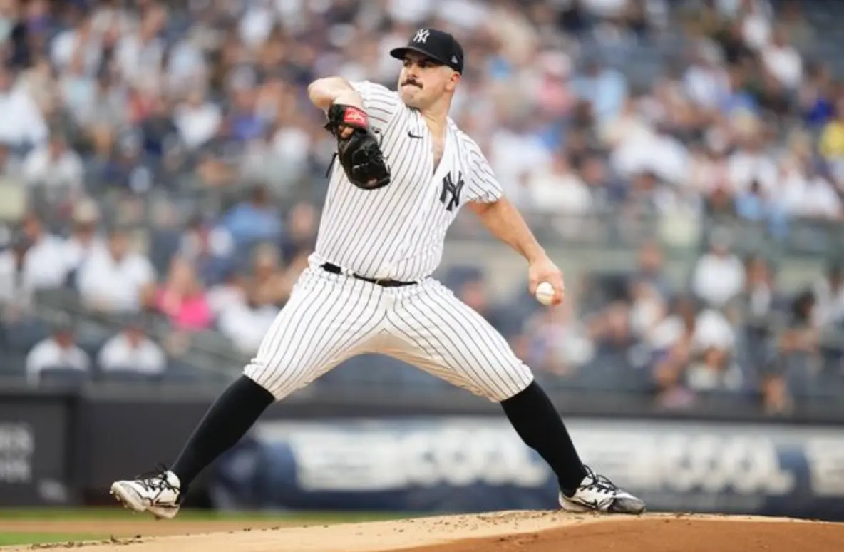 ▲現年已滿31歲的Carlos Rodon可說是洋基在2022年最失敗的投資，當年以6年1.62億美元（約新台幣50億）加盟洋基，但在2023賽季飽受傷病所苦，整季出賽14場只交出3勝8敗、防禦率6.85的成績。（圖／取自美聯社）