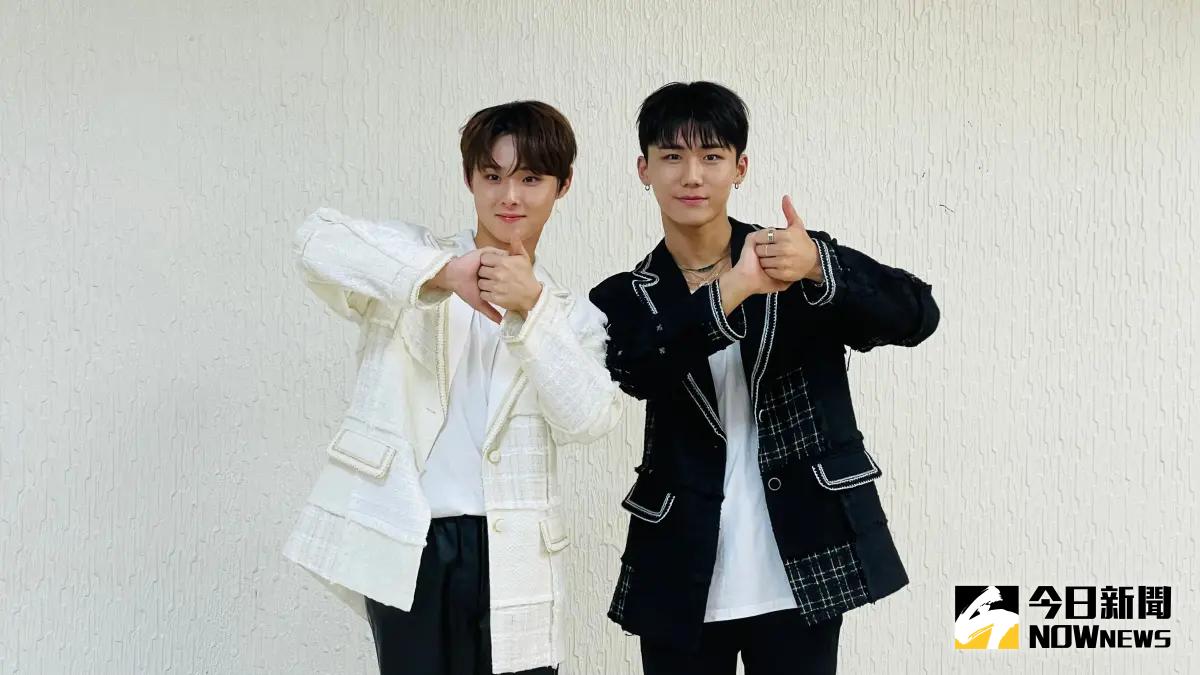 ▲DKZ分隊NINE to SIX鐘亨、珉奎來台。（圖／記者陳雅蘭攝）