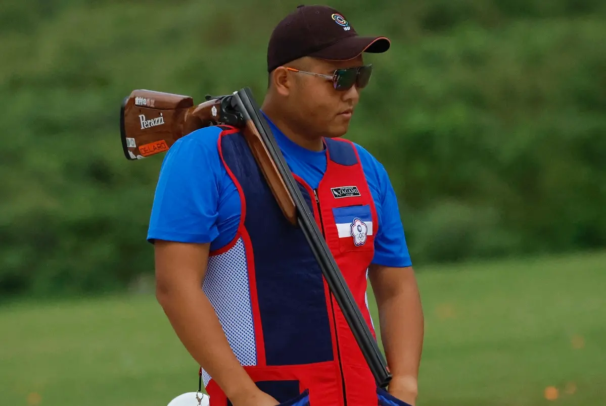 ▲台灣射擊好手楊昆弼今（1）日在杭州亞運男子不定向飛靶項目，提前在資格賽出局。（圖／中華奧會提供）