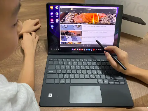 三星Galaxy Tab S9+平板。(圖/記者周淑萍攝) ▲三星Galaxy Tab S9+平板。(圖/記者周淑萍攝)