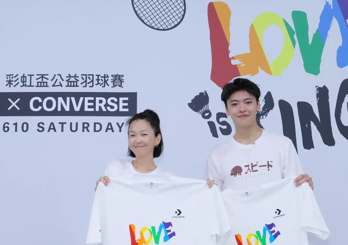 ▲六月（左）與黃辰邑聯手打羽球的影片，短時間創下217萬次觀看數。（圖／我是凱文工作室提供）