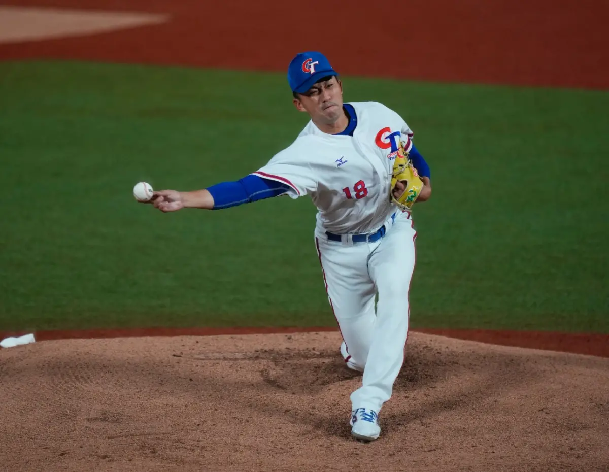 ▲杭州亞運中華隊吳昇峰對泰國隊先發，5局失1分驚險過關。（圖／中華奧會提供）