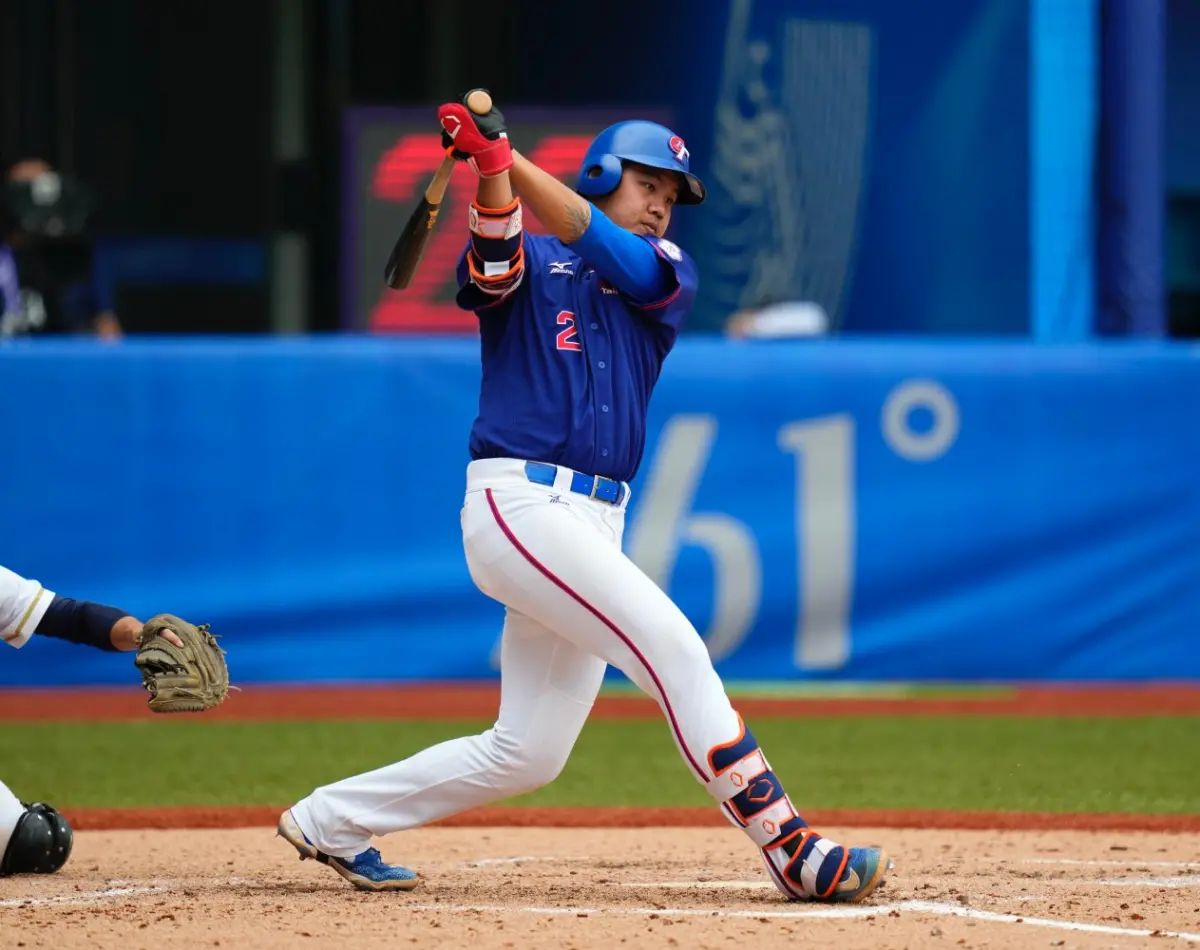 ▲杭州亞運中華隊林子豪敲安3打點，幫助中華隊大勝香港。（圖／中華奧會提供）