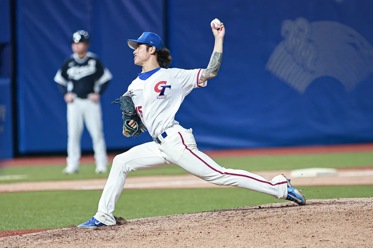 ▲杭州亞運棒球金牌戰，中華隊先發投手林昱珉。（圖／特派記者葉政勳攝 ）